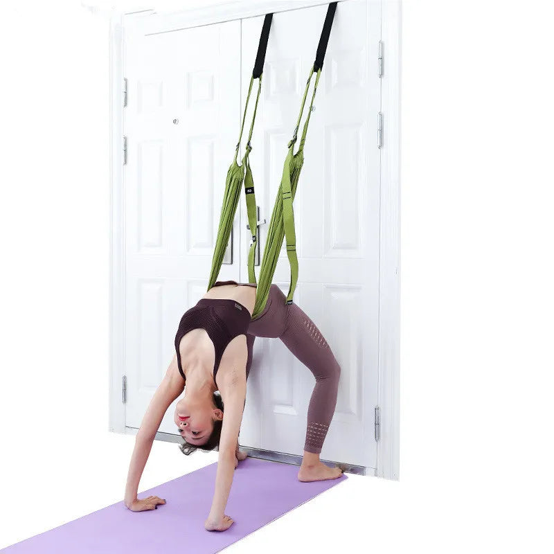 Women Aerial Yoga Hammock Pilates Anti-Gravity Swing Hammock Adult Hanging Swing Door Adjustable Home Auxiliary Trainer