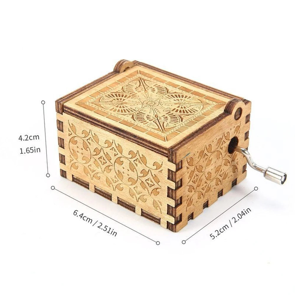 Can't Help Falling in Love Wooden Hand Crank Music Box Birthday Present Valentine's Day Gifts for Girlfriend to My Wife