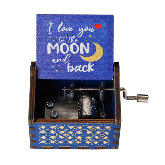 Wooden Hand Cranked Music Box You Are My Sunshine Father's Day Mother's Day Gift Birthday Present for Lovers