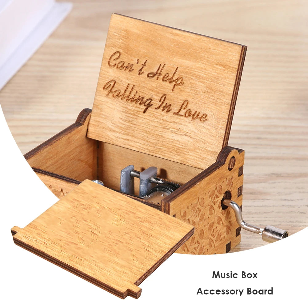 Can't Help Falling in Love Wooden Hand Crank Music Box Birthday Present Valentine's Day Gifts for Girlfriend to My Wife